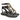 Estelle Black Leather Flat Sandals