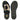 Reina Black Leather Flat Sandals