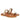 Stevie Tan Leather Flat Sandals