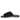 Enya Black Leather Flat Sandals