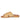 Enya Tan Leather Flat Sandals