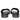 Enya Black Leather Flat Sandals