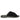 Enya Black Leather Flat Sandals