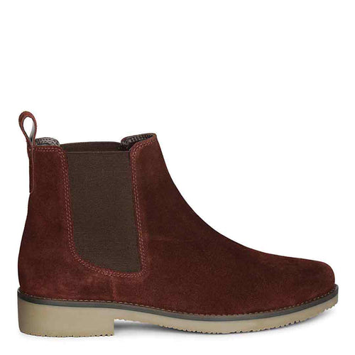 Elizah Wine Suede Ankle Boots